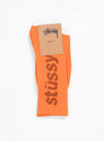 Helvetica Crew Socks Orange