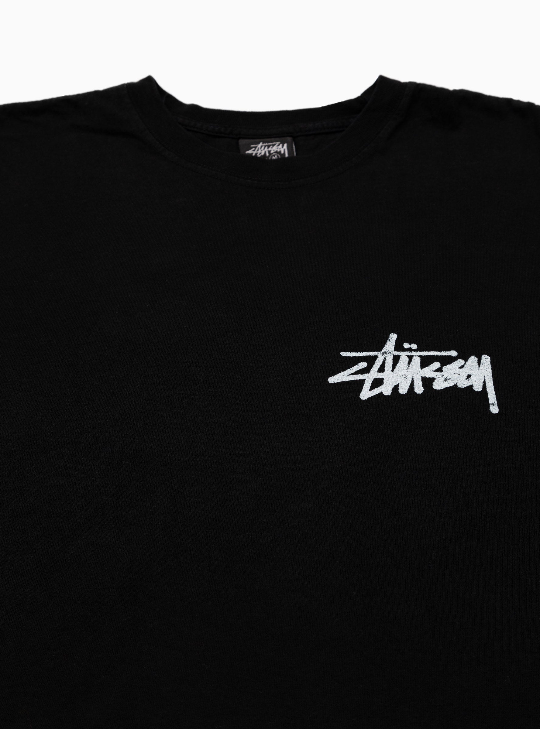 Old Phone Pigment Dyed T-shirt Black by Stüssy | Couverture & The Garbstore