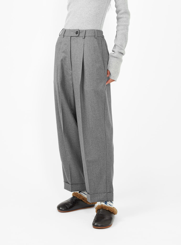 Masculine Wool Trousers Grey