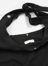 Seersucker Cross Body Bag Black by mfpen | Couverture & The Garbstore