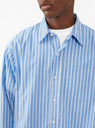 Destroyed Executive Shirt Blue Stripe