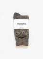 Double Face Merino Wool Crew Socks Black & Brown by ROTOTO | Couverture & The Garbstore