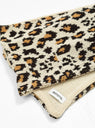 Reversible Chunky Muffler Scarf Ivory & Brown Leopard