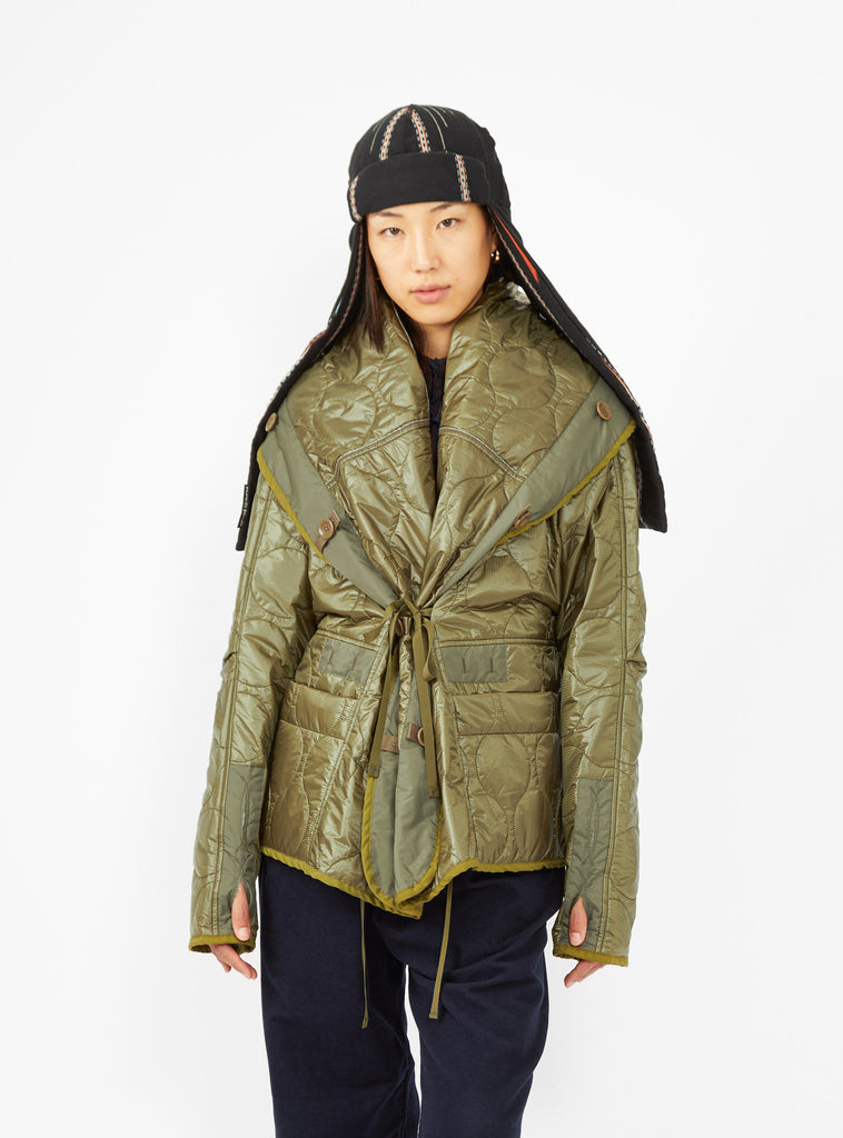 RING Quilted Coat Khaki Green by Kapital | Couverture & The Garbstore