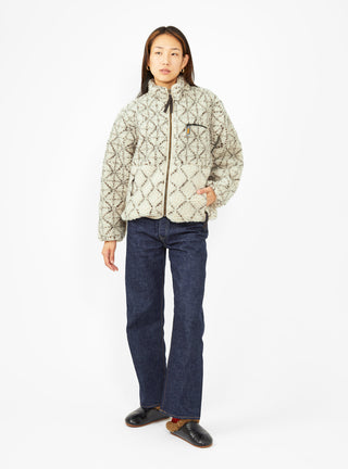 Do-Gi Sashiko Boa Fleece Reversible Jacket Ecru by Kapital | Couverture & The Garbstore