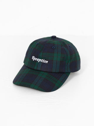 6 Panel Cap Green & Navy Tartan by Reception | Couverture & The Garbstore