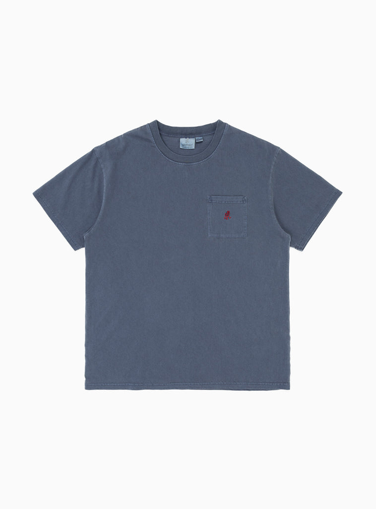 One Point Pigment Dyed T-shirt Navy