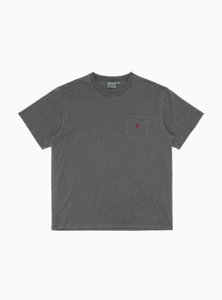 One Point Pigment Dyed T-shirt Grey