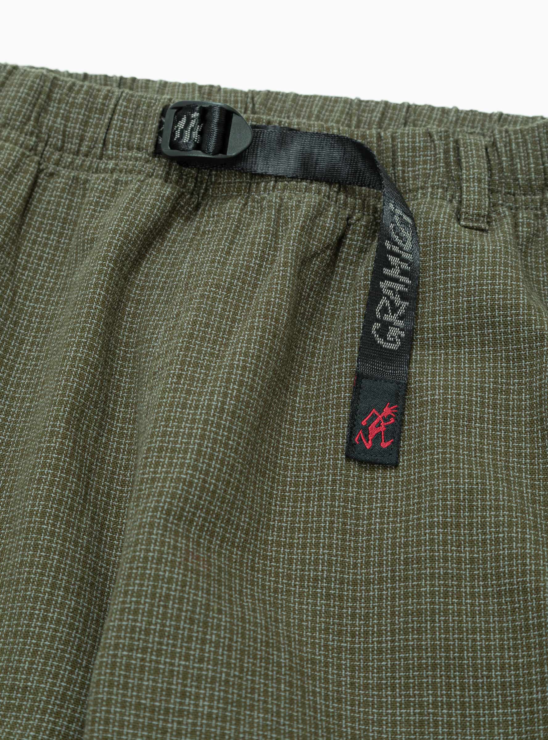O.G. Dyed Woven Dobby Jam Trousers Olive Check by Gramicci | Couverture ...
