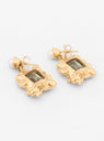 Cornice Green Amethyst Gold-Plated Bronze Drop Earrings
