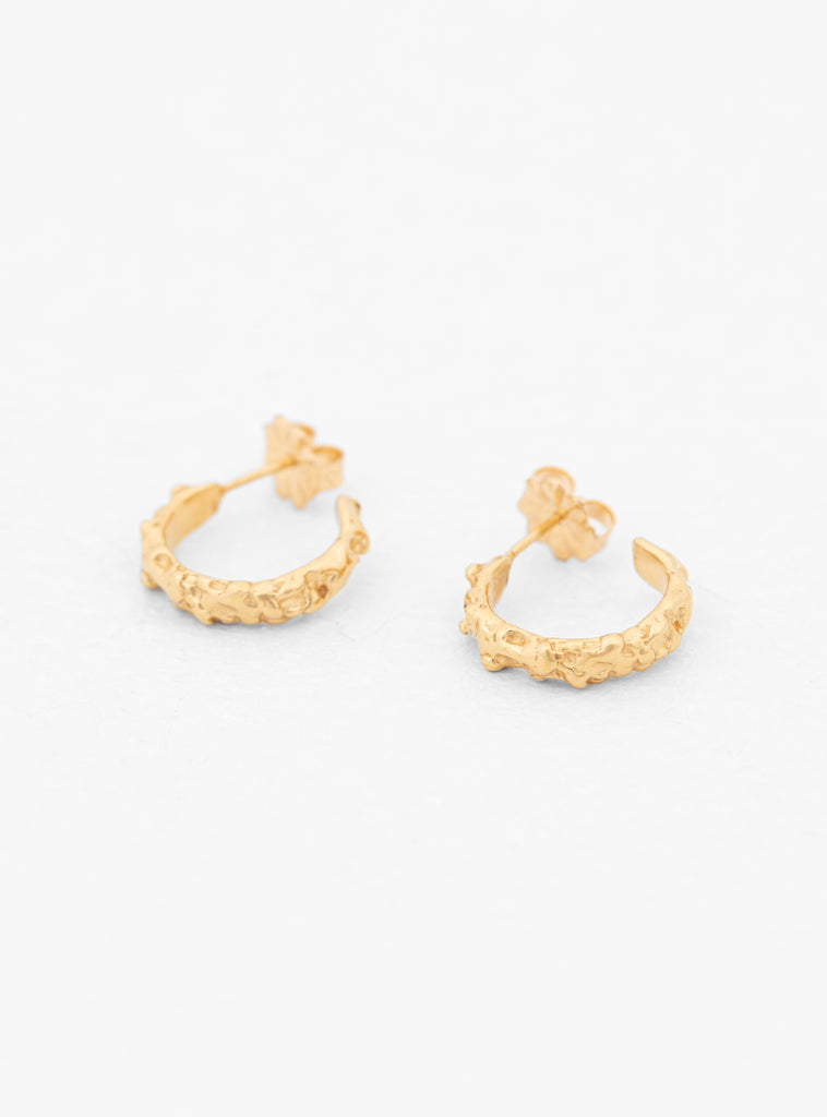 Roca Small Gold-Plated Bronze Hoop Earrings