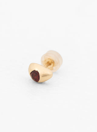 Egg Garnet Gem 14K Gold Stud Earring by Faris | Couverture & The Garbstore
