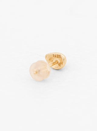 Egg Garnet Gem 14K Gold Stud Earring by Faris | Couverture & The Garbstore