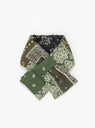 KESA Flannel Reversible Scarf Black & Khaki by Kapital | Couverture & The Garbstore