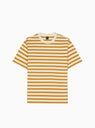 Organic T-shirt Gold & Ecru Stripe