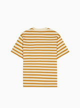 Organic T-shirt Gold & Ecru Stripe by Brain Dead | Couverture & The Garbstore