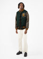 Mustang Varsity Jacket Green & Brown