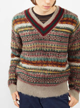 x gim Cricket Fair Isle Sweater Beige & Red by Beams Plus | Couverture & The Garbstore
