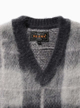 Mohair Vest Grey Check by Beams Plus | Couverture & The Garbstore