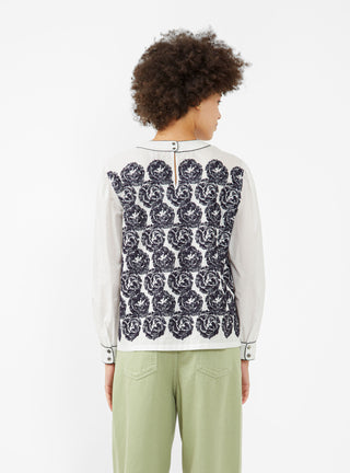 Flair Top White & Navy by Minä Perhonen | Couverture & The Garbstore