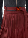 Satin Tricot Skirt Dark Red
