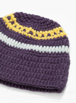Hand Knit Roll Beanie Purple by Sublime | Couverture & The Garbstore