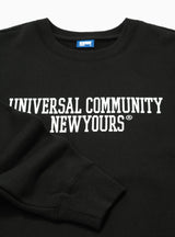Universal Community Sweatshirt Black by SOFTHYPHEN | Couverture & The Garbstore
