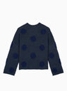 Teddy Fur Dot Sweater Navy