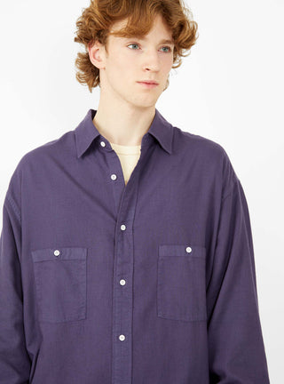 Cotton & Cashmere Work Shirt Purple by HERILL | Couverture & The Garbstore