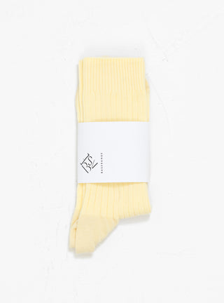 Rib Ankle Socks Mimosa Yellow by Baserange | Couverture & The Garbstore