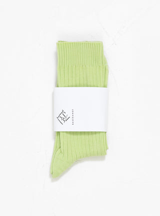 Rib Ankle Socks Green by Baserange | Couverture & The Garbstore