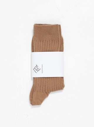 Rib Ankle Socks Brandy Brown by Baserange | Couverture & The Garbstore