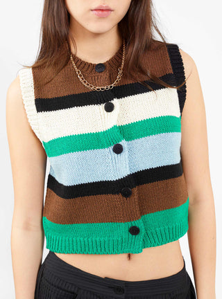 Cotton Striped Waistcoat Multi by Cordera | Couverture & The Garbstore