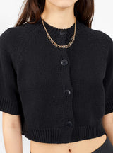 Cotton Buttoned Top Black by Cordera | Couverture & The Garbstore