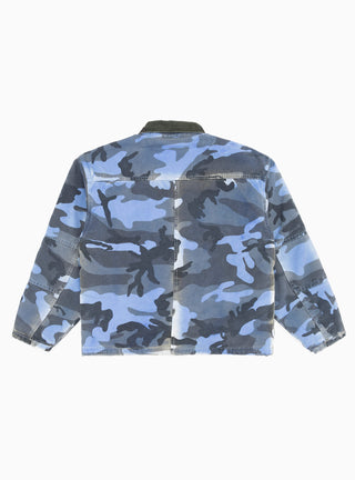 Spray Dye Canvas Shop Jacket Blue Camo by Stüssy | Couverture & The Garbstore