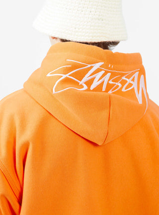 Back Hood Logo Hoodie Tangerine by Stüssy | Couverture & The Garbstore