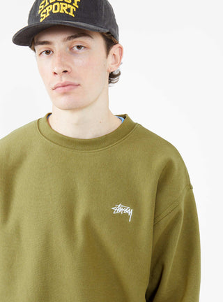 Stock Logo Sweatshirt Olive by Stüssy | Couverture & The Garbstore