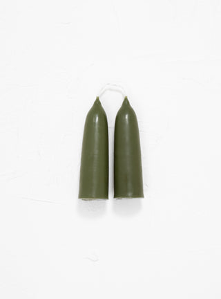 Stubby Candle Pair Nettle Green by Wax Atelier | Couverture & The Garbstore