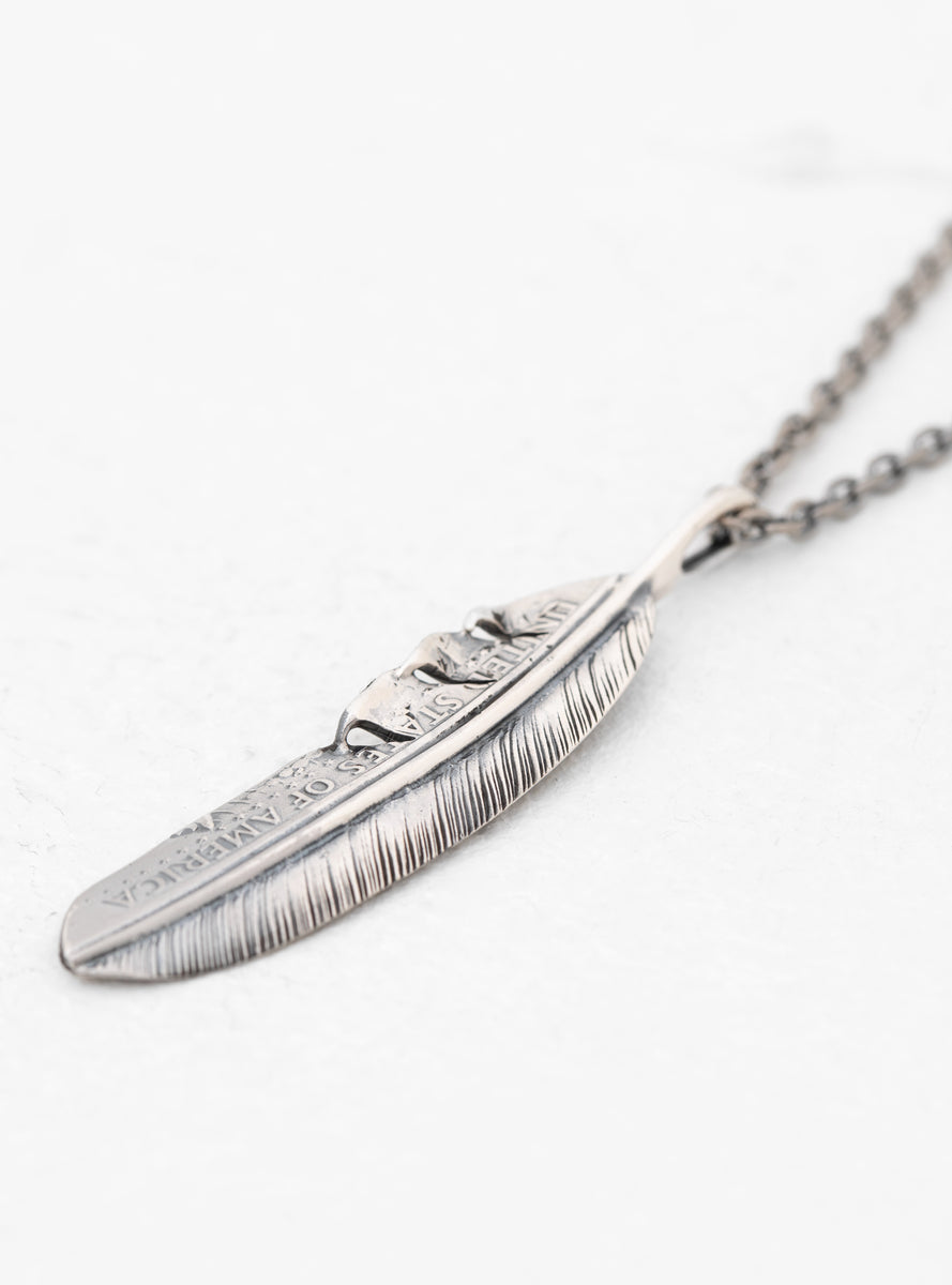 Liberty Feather Pendant Necklace Silver by NORTH WORKS | Couverture ...