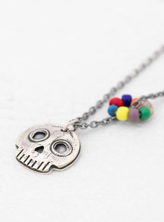 Regular Skull & Beads Pendant Necklace Silver by NORTH WORKS | Couverture & The Garbstore