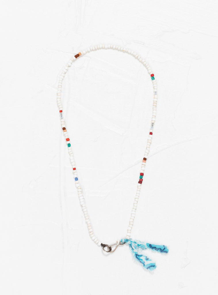 Venetian Bead & Bandana Necklace White