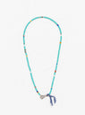 Venetian Bead & Bandana Necklace Turquoise