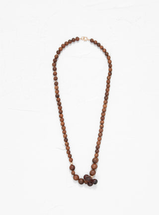 Wooded Beads Gold-Plated Necklace Brown by Helena Rohner | Couverture & The Garbstore