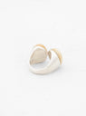 Open Pale Agate Silver Ring