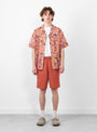 Kabana Shirt Orange Floral At Couverture & The Garbstore By Garbstore Model Shot