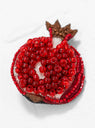 Pomegranate Brooch Red