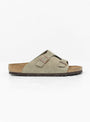 Zurich Suede Sandals Taupe At Couverture & The Garbstore By Birkenstock Side Shot