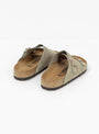 Zurich Suede Sandals Taupe At Couverture & The Garbstore By Birkenstock Rear Profile