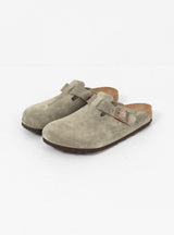 Boston SFB Suede Clogs Taupe by Birkenstock | Couverture & The Garbstore