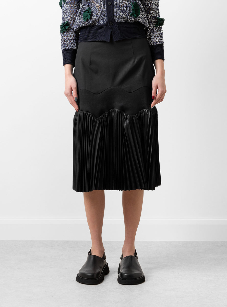 Taffeta Pleats Skirt Black by TOGA PULLA | Couverture & The